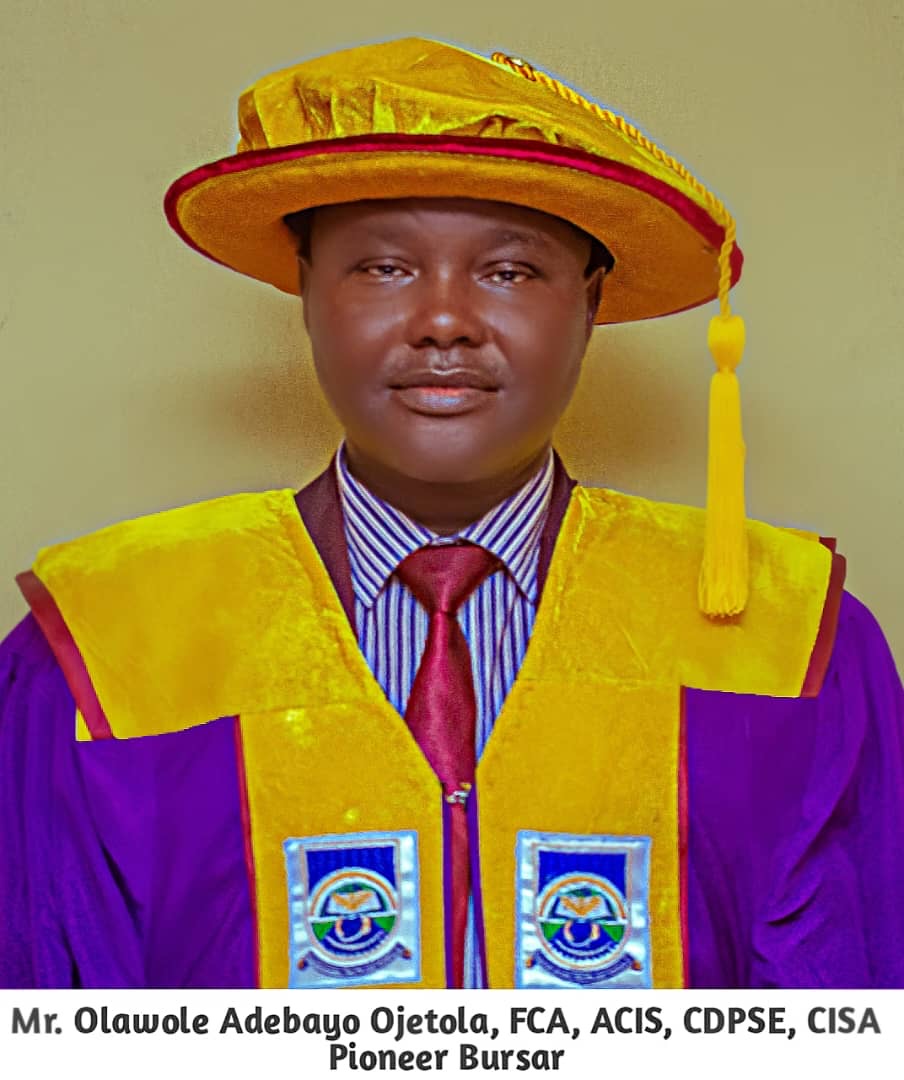 ALAYANDE VARSITY VICE-CHANCELLOR, OLANIYAN CELEBRATES PIONEER BURSAR, OLAWOLE ADEBAYO OJETOLA ON HIS 59TH BIRTHDAY