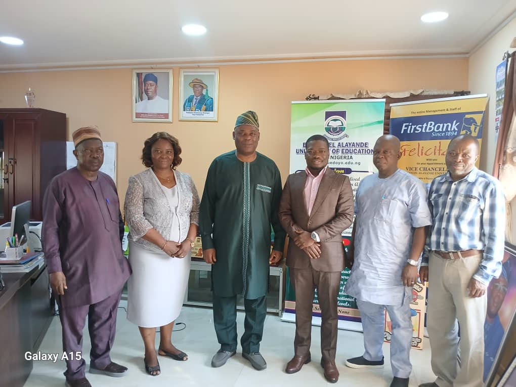 VC receives Times Higher Education Regional Manager, Victor Okeugo