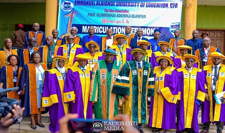 2600 Pioneer Matriculants at Emmanuel Alayande University VC,Prof. Olaniyan - Be Deserving Representatives of This Institution