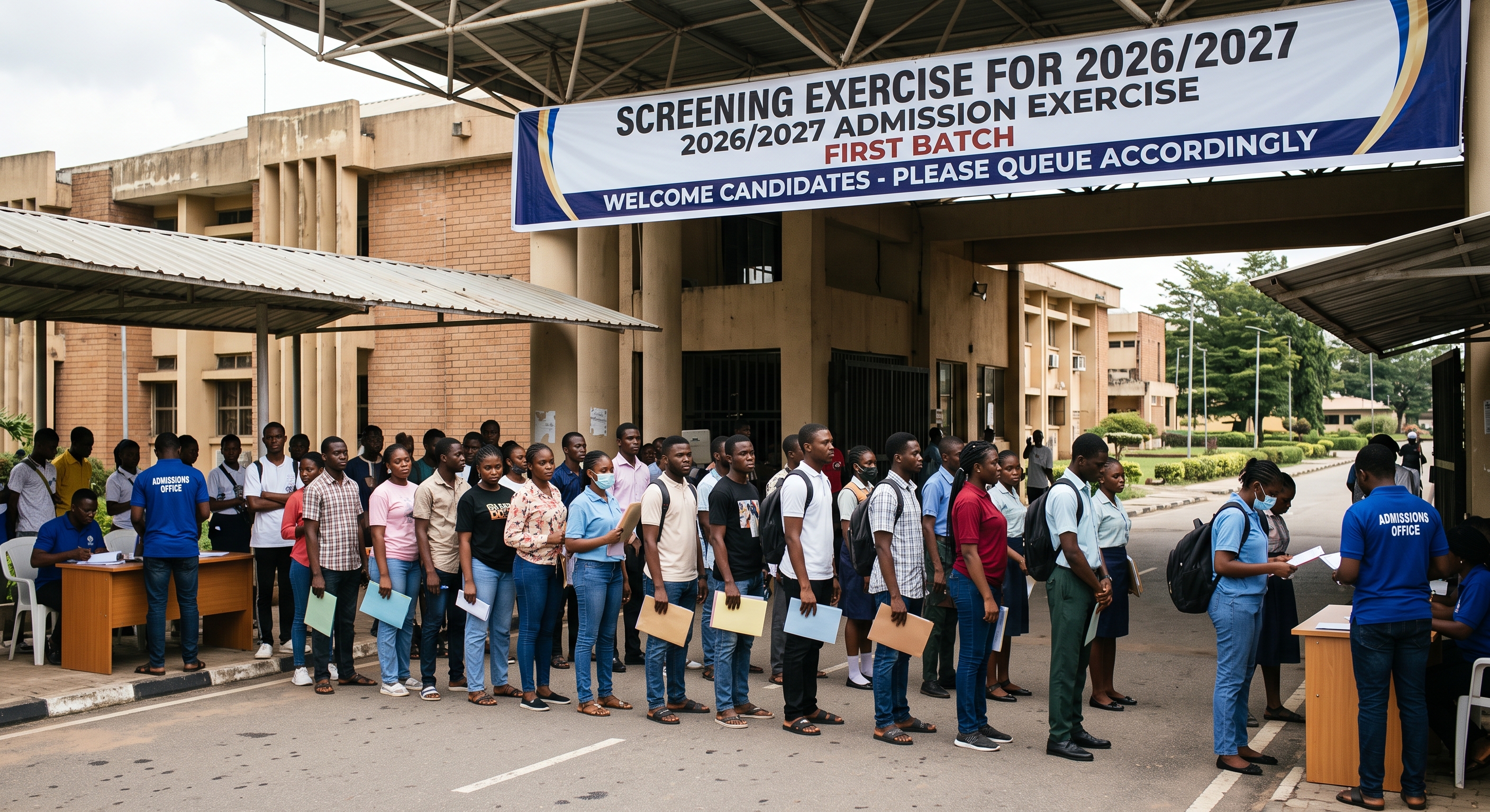 SCREENING EXERCISE FOR 2026/2027 ADMISSION EXERCISE FIRST BATCH